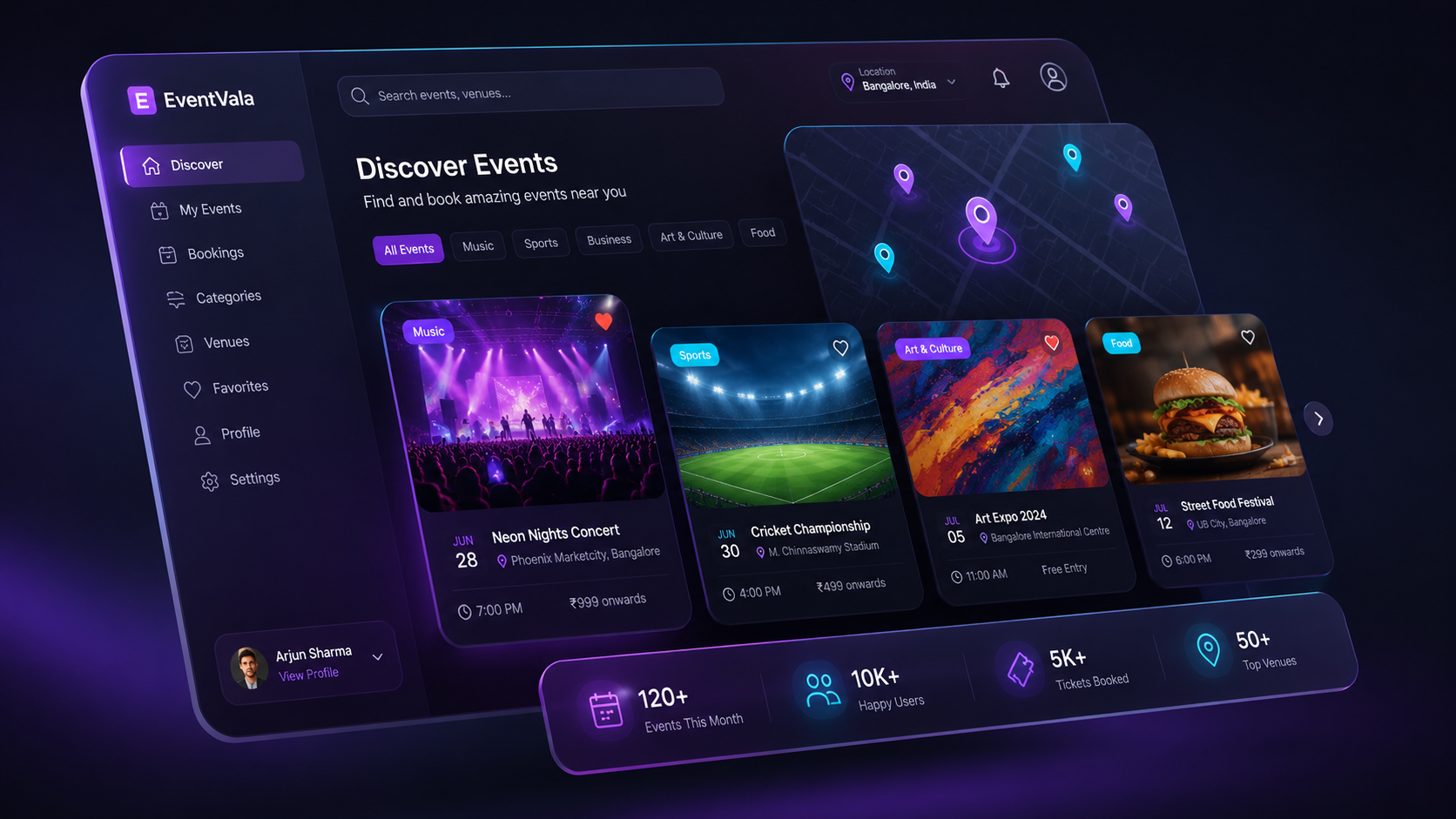 EventVala Dashboard Preview